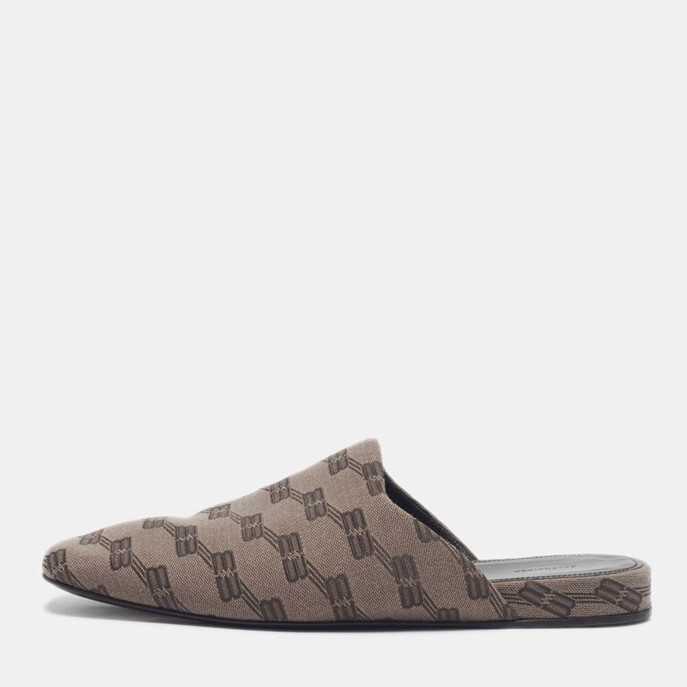 Balenciaga Cosy Bb Size 41.5 Brown Canvas Mules - Picture 1 of 7
